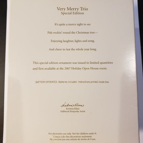 Hallmark Keepsake 2007 Very Merry Trio Ornament - Picture 5 of 6